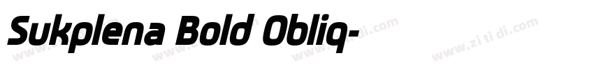Sukplena Bold Obliq字体转换